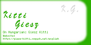 kitti giesz business card